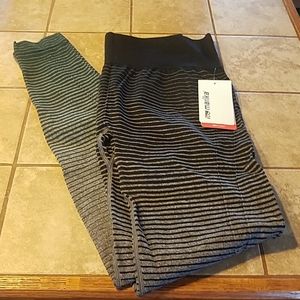 NWT, MARIKA Ombre stripe leggings.